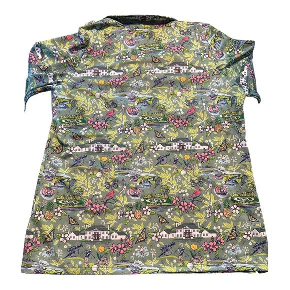 Katherine Way 2X UPF 50+ Botanical Print Sun Golf  Shirt Made USA NWT Stretchy - Picture 2 of 15